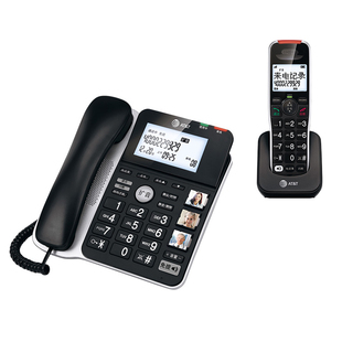 AT&T54102无绳电话机固定座机家用老人固话子母机办公无线一拖一