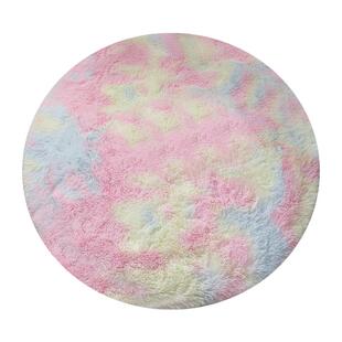 长毛绒圆形地毯书房客厅茶几卧室床边坐垫儿童吊篮摇椅电脑椅地垫