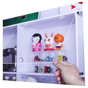 亚克力透明板柜门定制橱柜书柜防尘柜门推拉移门挡板上翻自装磁吸