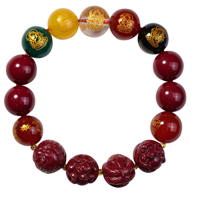 妙韵男女朱砂三合六合手链护身符