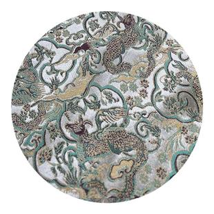 新中式龙纹仿宋锦唐装马甲提花布古风短袄织锦缎汉服旗袍装饰