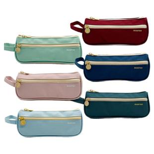 USLON尤斯隆笔袋若盐大容量文具袋铅笔盒收纳包布质手提耐磨可爱温柔小清新风格拉链笔袋帆布耐用可手提