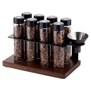 Bincoo咖啡豆分装瓶密封罐展示架透明储存罐单向排气阀便携收纳瓶