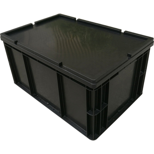 超厚防静电周转箱塑料电子元件盒黑色收纳箱大号EU箱零件盒塑胶框