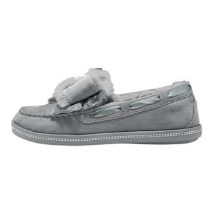Skechers/斯凯奇奶贝鞋秋冬款女鞋加绒保暖乐福豆豆鞋运动休闲鞋