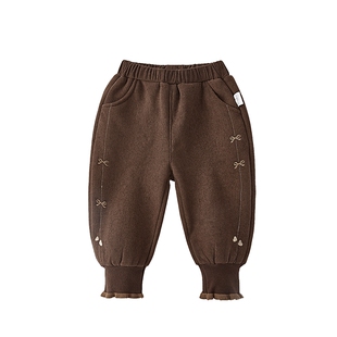 [抗菌远红外]女童运动裤宝宝束脚休闲裤秋冬加绒长裤儿童裤子女孩