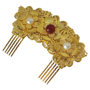 古风头饰宫廷仕女侍女发髻楼兰发冠发梳汉服后压插梳婚饰秀禾发饰