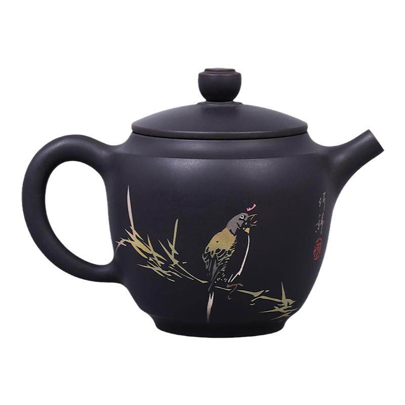 纯手工中式200ml紫陶陶茶壶