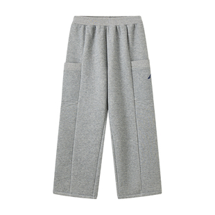 NAUTICA诺帝卡童装男童女童长裤秋冬季男孩儿童加绒加厚直筒裤子