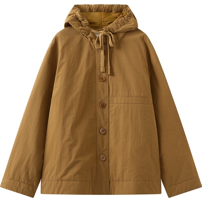 播商场同款宽松连帽通勤落肩短外套女26春季新款BDT1PD1292