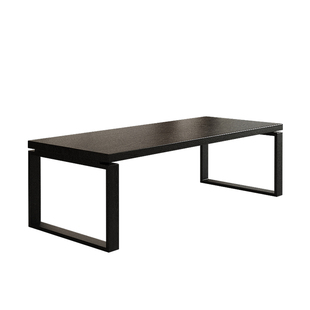 北美白蜡木餐桌莫比恩实木大板桌家用书桌大工作台黑色餐桌椅组合