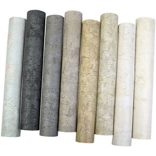 美式复古做旧斑驳工业风水泥灰色墙纸法式卧室客厅背景壁纸高级感