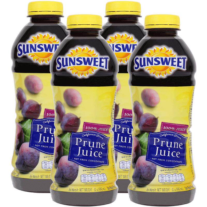 Sunsweet日光牌nfc纯西梅汁孕妇排便美国非浓缩无糖无添加果汁4瓶