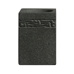 天然青石笔筒 茶筒茶具盒六君子收纳筒茶具筒 茶道零配件桶毛笔筒