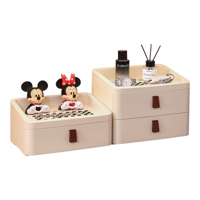 桌面抽屉式收纳盒梳妆台置物架子