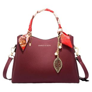 香港真皮新娘红色包包女妈妈结婚包中年女士手提包婆婆女包大容量