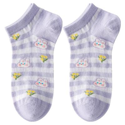 caramella女士夏季女袜透气船袜