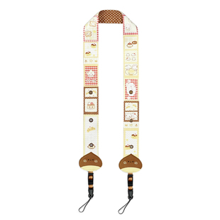 日系咖色可爱多功能手机相机背带可斜背富士佳能通用配件手机挂绳