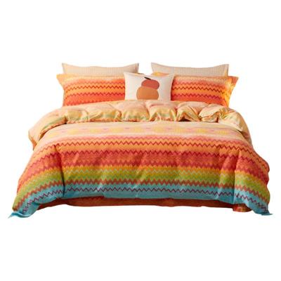 博洋家纺磨毛四件套全棉纯棉秋冬季加厚三件套床上用品床单被套罩