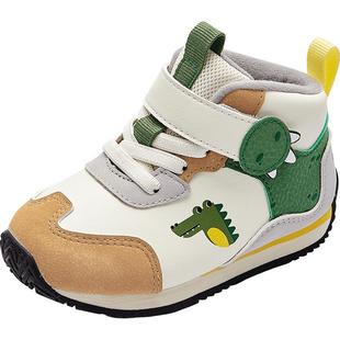 巴拉巴拉宝宝学步鞋婴儿鞋防滑稳步鞋男童慢跑鞋秋冬高帮鞋子卡通