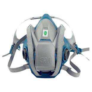 3M6502QL半面罩快扣版硅胶防护半面具防毒过滤配滤棉滤毒盒使用