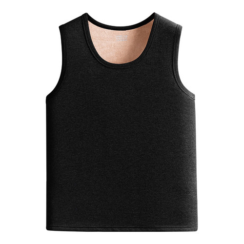 男士纯色保暖背心秋冬加厚无痕内搭7A抗菌防寒蓄热无袖内穿打底衫