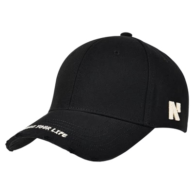 韩系白色棒球帽子女2026新款显脸小大帽檐刺绣加深加大硬顶鸭舌帽