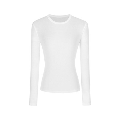 白色内搭打底衫中长款遮屁股修身