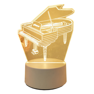 3d小夜灯礼物吉他定制钢琴摆件音乐会送学生新年伴手舞蹈培训机构