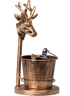 复古鹿头客厅茶几酒吧铁艺烟灰缸