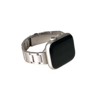 适用applewatch三株细款金属不锈钢苹果手表表带iwatchs11/1098SE