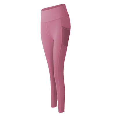 网纱手机口袋高腰收腹女健身裤