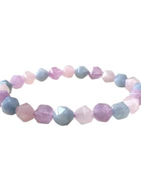 海蓝宝水晶钻石刻面饰品单圈手链