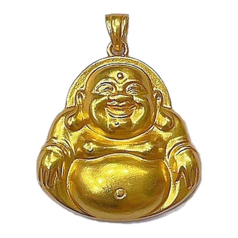 越南沙金火烧不变色弥勒佛头吊坠大肚佛沙金久不掉色项坠首饰品