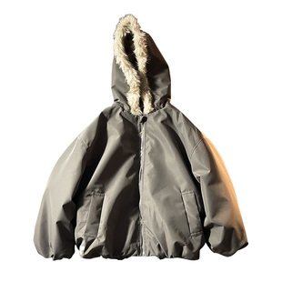 男童派克服座山雕两面穿冬季加绒加厚外套潮牌童装冬装中大童5923