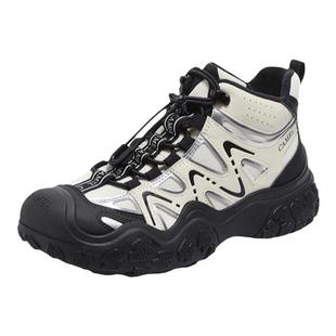 骆驼女鞋2025冬季新款户外棉鞋丑萌鞋运动鞋厚底高帮登山加绒鞋