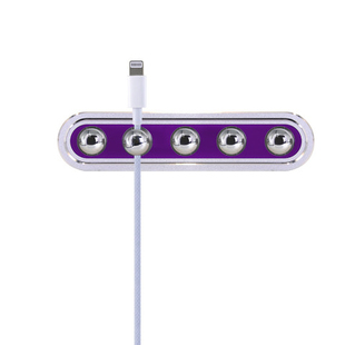 不锈钢数据线磁吸理线器收纳充电线固定金属桌面集线器车载固定扣