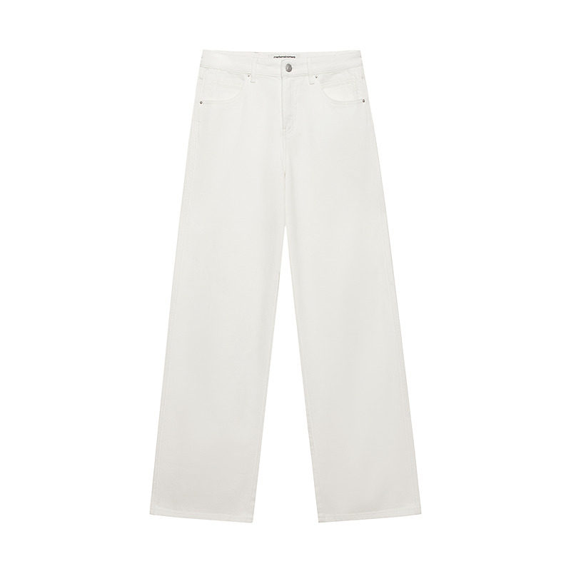 美特斯邦威牛仔裤女2026春季新款经典款休闲舒适纯色水洗直筒裤