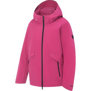 李宁火锅羽绒服丨女冬季新款保暖连帽鹅绒中长款工装加厚运动外套