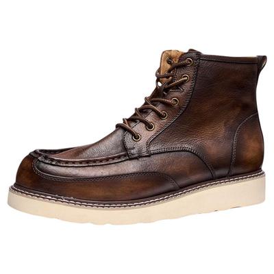 秋冬牛皮西部风马丁靴