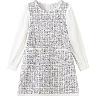 巴拉巴拉童装女童连衣裙春装中大童儿童小香风裙子精致洋气时尚