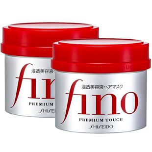 日本资生堂Fino发膜女免蒸护发素滋润保湿柔顺烫染修复干枯230g*2