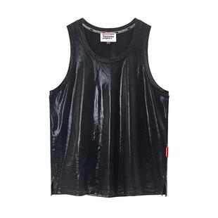 TOMATOPAPA夏季背心2025复古高弹仿皮柔软时尚休闲百搭潮流无袖衫