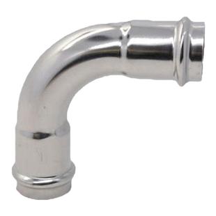 304薄壁不锈钢双卡压式管件90度等径弯头卡接直角弯自来水管接头