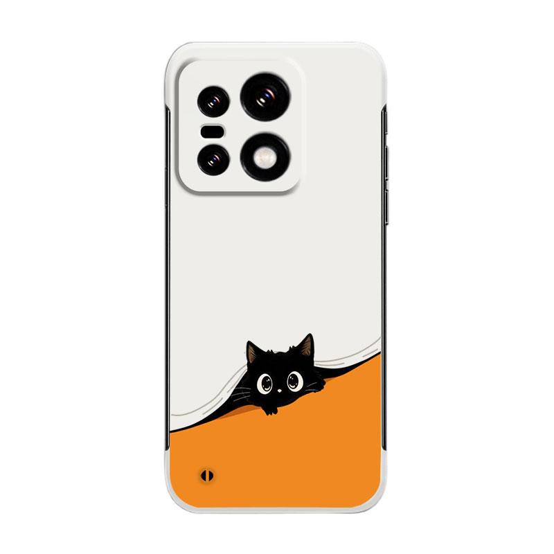 适用于1加15T手机壳OnePlus13T小黑猫可爱卡通个性ACE5PRO超薄无边框1+ACE3不顶膜12新款15半包保护硬壳