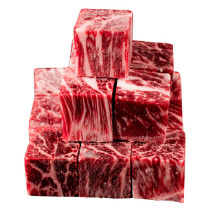 澳洲进口谷饲M3雪花牛肉粒安格斯无添加健身原切牛肉儿童辅食500g