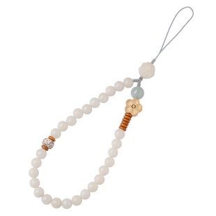 琼睿白玉菩提手机挂绳结实耐用女士手工串珠高端手机链短款手机壳手机挂饰简约高级好看挂件精致新款手腕绳子