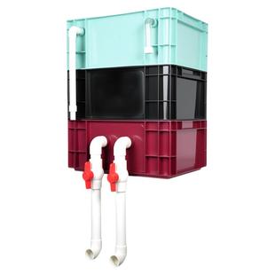 周转箱过滤鱼缸过滤器配件全套滴流盒鱼池循环系统干湿分离增氧