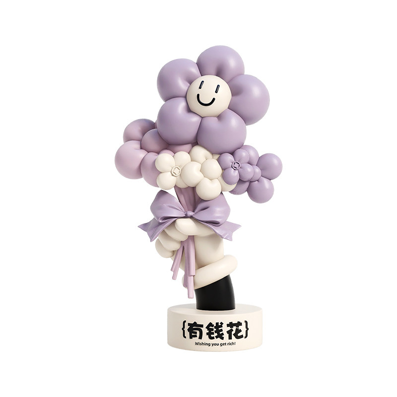 卡通有钱花装饰摆件！招财纳福