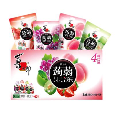 喜之郎蒟蒻果冻40%果汁多口味箱